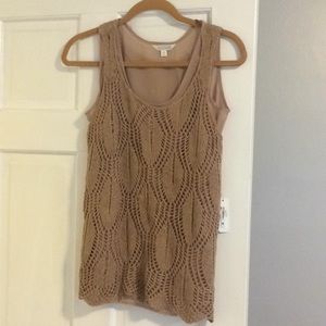 Nude textured tank
